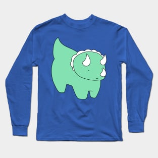 Cute Light Green Triceratops Long Sleeve T-Shirt